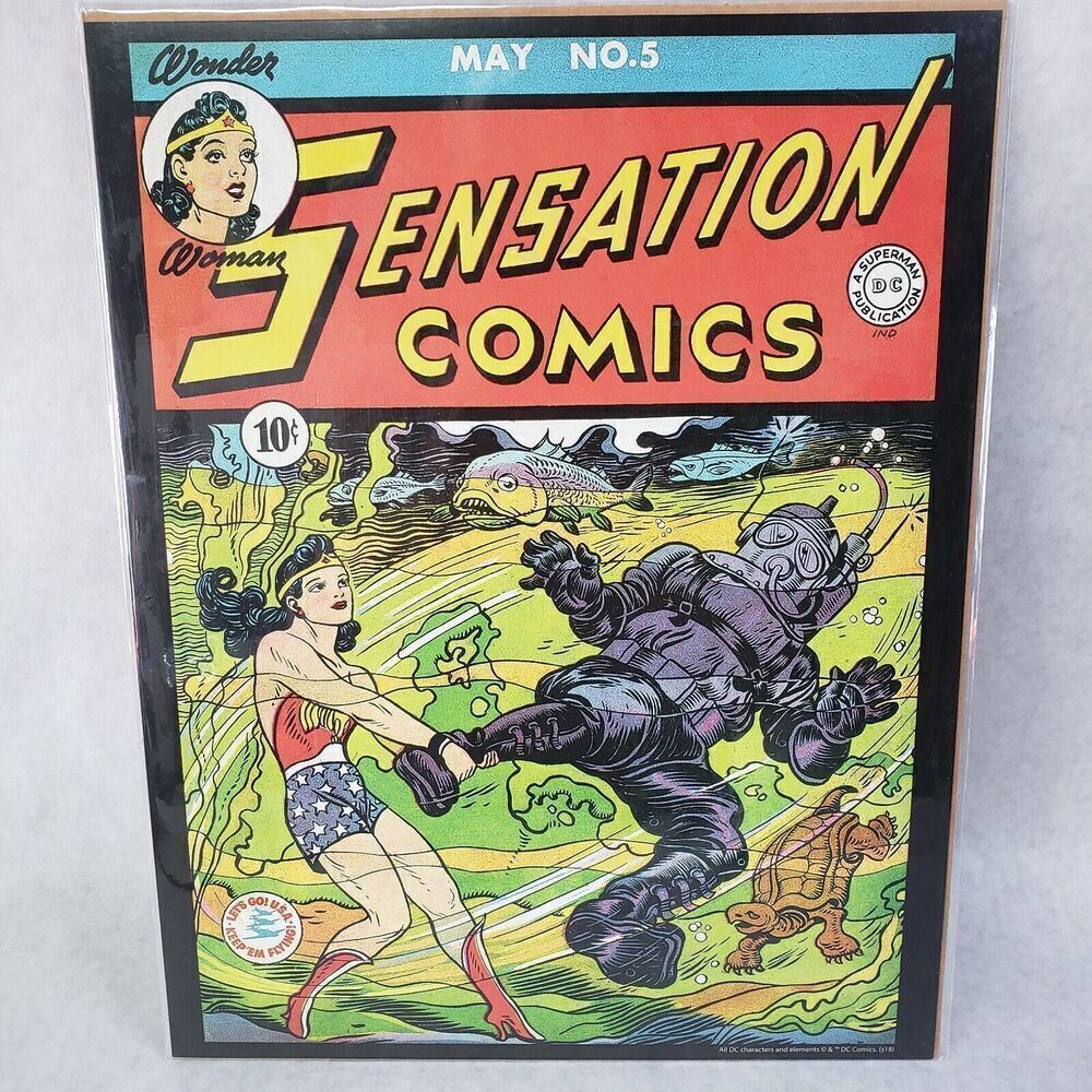 Wonder Woman Sensation Comics #5 1942 Vintage DC COMICS Series 11"X14" Poster